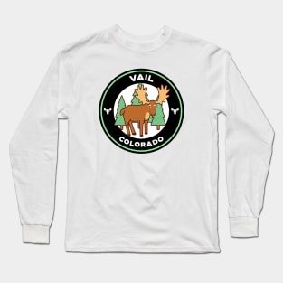 Vail, Colorado Moose Long Sleeve T-Shirt